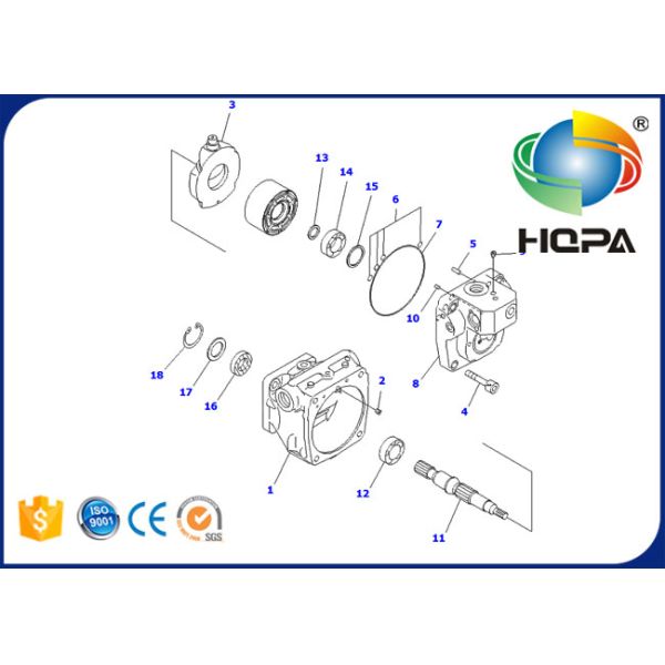 708-1T-00131KT 708-1T-00131 Hydraulic Main Pump Seal Kit for Komatsu PC45R-8