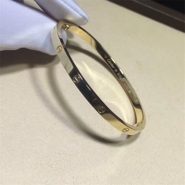 C love bracelet 18k gold white gold yellow gold rose gold diamond bracelet Jewelry factory in Shenzhen, China