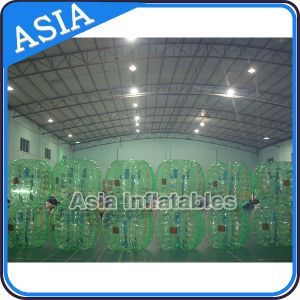 Quality Beautiful 1.0mm PVC Green Inflatable Bubble Football For Soocer Games for sale