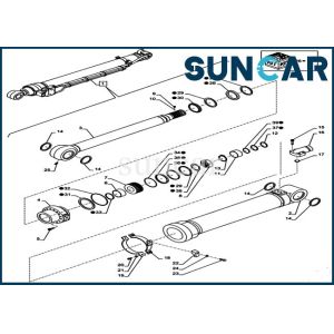 LZ011310 Excavator Arm Seal Repair Kit CX250D LC LR Case Hydraulic Cylinder