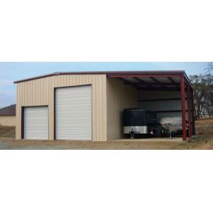 Welded H Section Steel Frame Garage , Fast Installation Prefabricated Workshop