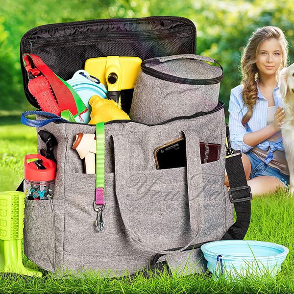 Pet Supplies Weekend Tote Organizer Travel Bag for Dogs