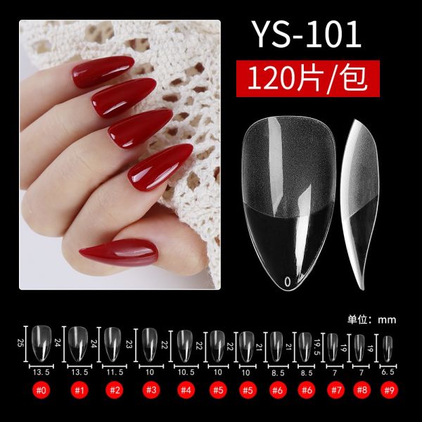 Wholesale120pcs 240pcs 550pcs Soft Gel Nail Tips Coffin Almound Artificial False Nails French Style extra Long c Curve Nail Tips