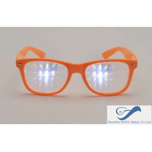 Party Plastic Frame 3D Diffraction Glasses , Durable Rainbow Prism Glasses