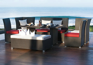 Buy 7pcs garden rattan furniture with high back at wholesale prices