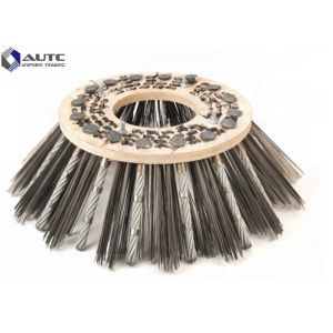Steel Sweeper Broom Brushes Rotary Roller Customized Thickness Wear Resistant