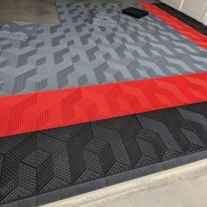 Heavy Interlocking Workshop Floor Tiles Rib Surface Parking Garage Flooring