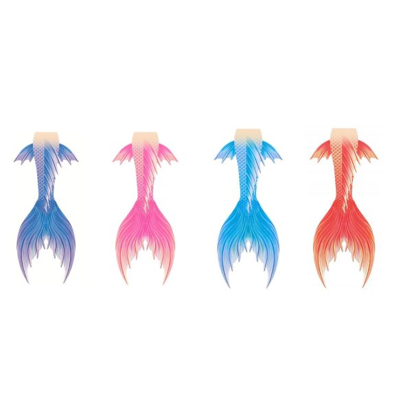 Juku Mermaid Newest Design Side fins Orange Mermaid tail with small Frills for Girls and Women Swimwear