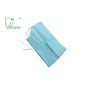 2 Ply Paper 1 Ply Poly Disposable Dental Bibs Dental Protective Wear With Tie