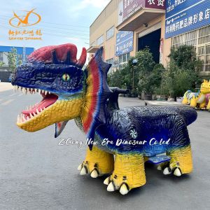 Light Effects Animatronic Dinosaur Ride 100kg Load Electric Walking Dinosaur