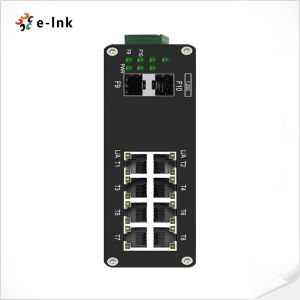 Managed Ethernet Switch Industrial 8 Port 10/100/1000T to 2-Port 1000X Gigabit