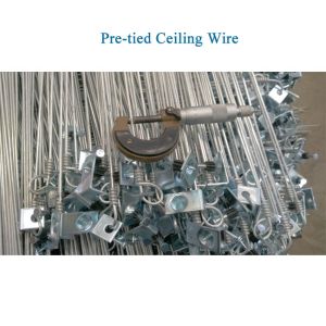 12 Gauge 6 feet Acoustical Pre Tied Ceiling Wire attached a 1-1/4" pin and 90°