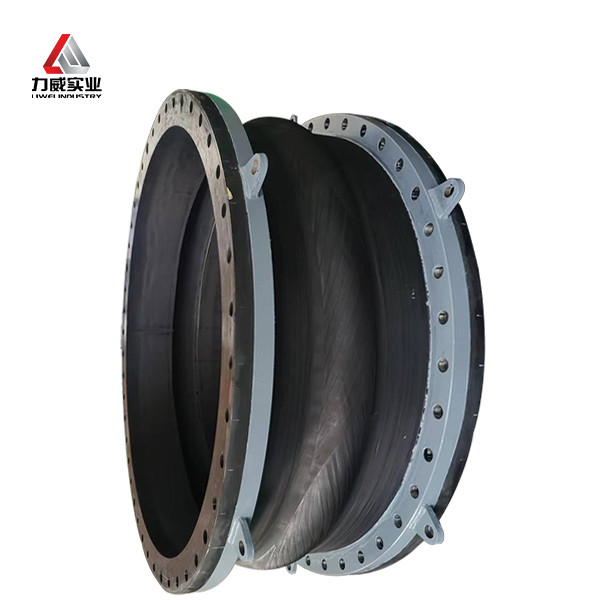 4" 6 Flanged Rubber Expansion Joint Double Sphere Rubber Joint Axial Movement