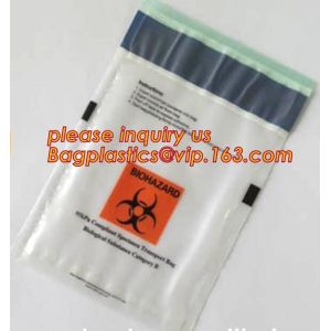 Biodegradable Biohazard Specimen Bag, Biohazard Specimen Transport Bag, Medical