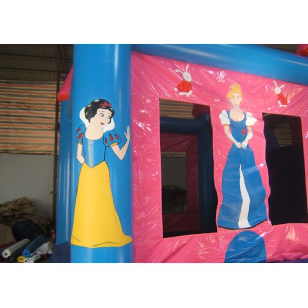 Pink Princess PVC Tarpaulin Inflatable Jumping Castle Slide For Kids