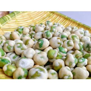 Wheat Flour Healthy Crispy Snacks Chili Coated Green Pea Crisps