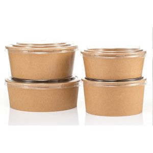Paper Bowl With Lid For Take Away hot soup paper bowl kraft paper bowl salad