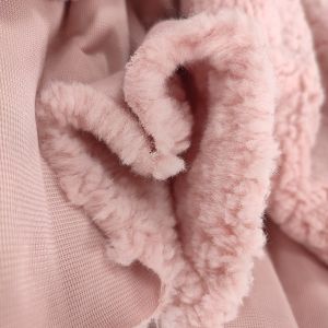 Pink Polyester Sherpa Fleece Fabric 445 Gsm Winter Warm Thick Blanket