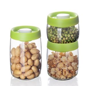 Watertight Compressed Air Glass Storage Jars Manually Pressed