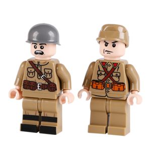 Quality WW2 military British USA German soldier mini figure building block compatible with legoinglys for sale