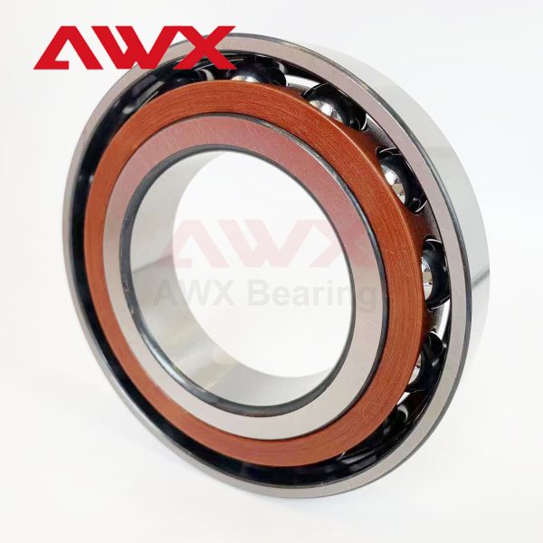 Customized Accuracy Miniature Angular Contact Bearings Pressed Steel Cage P6 P5 Precision