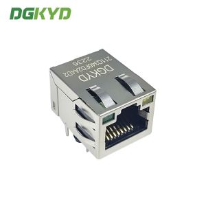 DGKYD211Q340FD2A4D2(2.5G) Port Upward Connector Pcb Modular Jack RJ45 Shielded