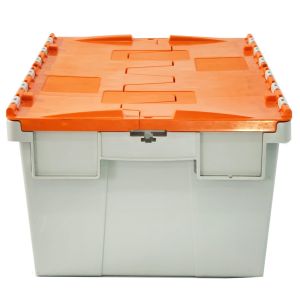 Solid Box Plastic Moving Boxes Stackable Industrial Packing Nestable Crate