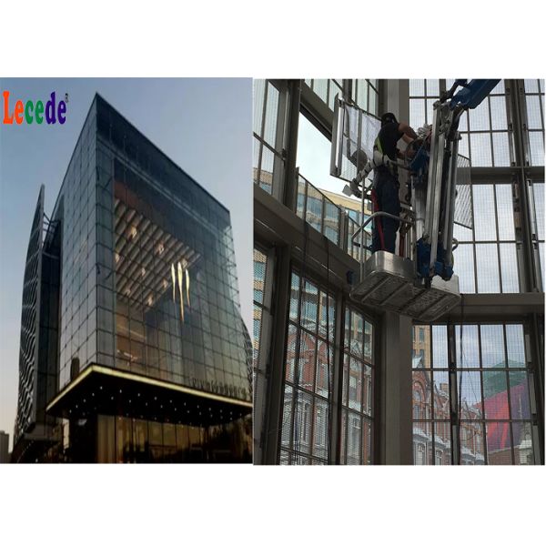 Full Color Transparent Led Video Wall for Buildings / Office Buildings