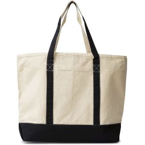 Extra Large Canvas Zippered Tote Bag Zip Top 100% Organic Cotton 22 Inches