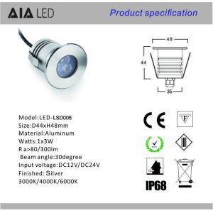 Stainless steel 3W LED Underwater light /led underwater lamp led pool light
