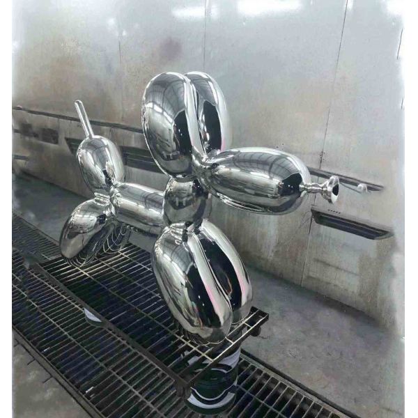 Buy Height 1.2 Meter Stainless Steel Bubble Dog Sculpture at wholesale prices