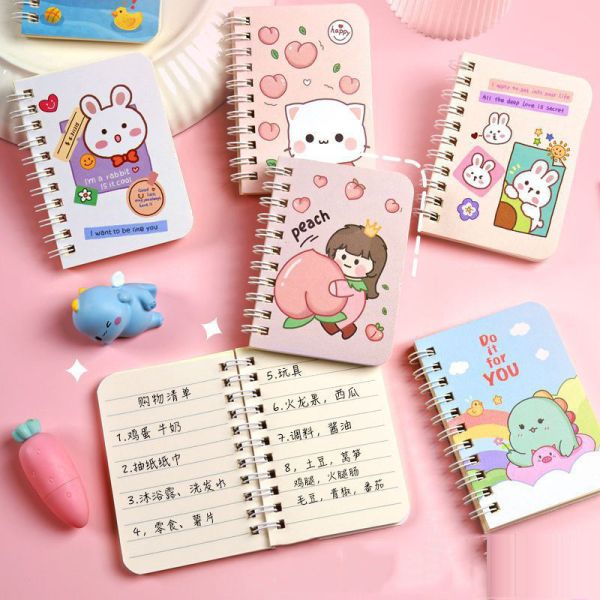 Mini Notebooks Cute Cartoon Small Pocket Notebook Small Notepad Journal Portable