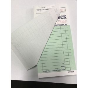 CT-G3616 English Language US guest check Customized for Bar Transactions