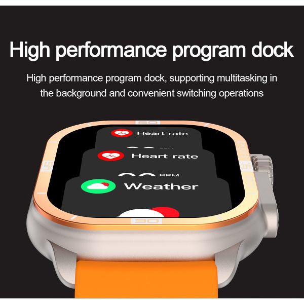 Hk96 Smart Watch High Performance Program Dock Bluetooth Calls Call Reminders Sms App Infomation