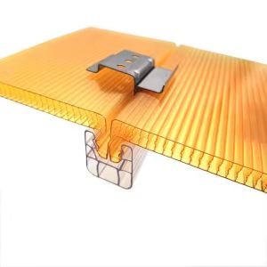 Quality Transparent Polycarbonate U Lock Roofing Sheet 6mm Multi-wall Plastic PC Sheet for sale