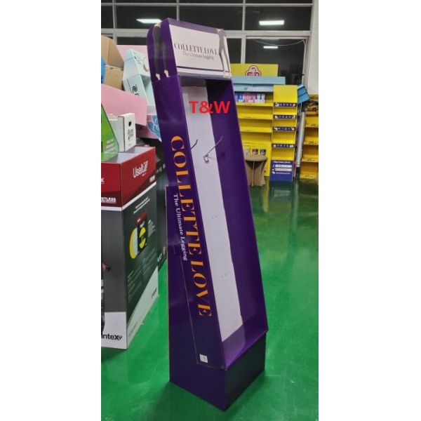 350gsm CCNB Glossy shinning Metal Hooks POS Cardboard Display