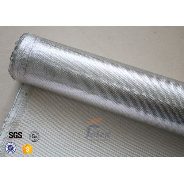 Buy 0.8mm Thermal Insulation Materials Break Twill Silver Coated Silica Cloth at wholesale prices