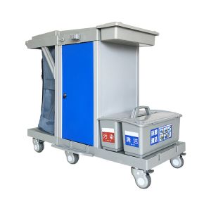 CE Approved Janitorial Cleaning Tools Plastic Custodial Cleaning Carts