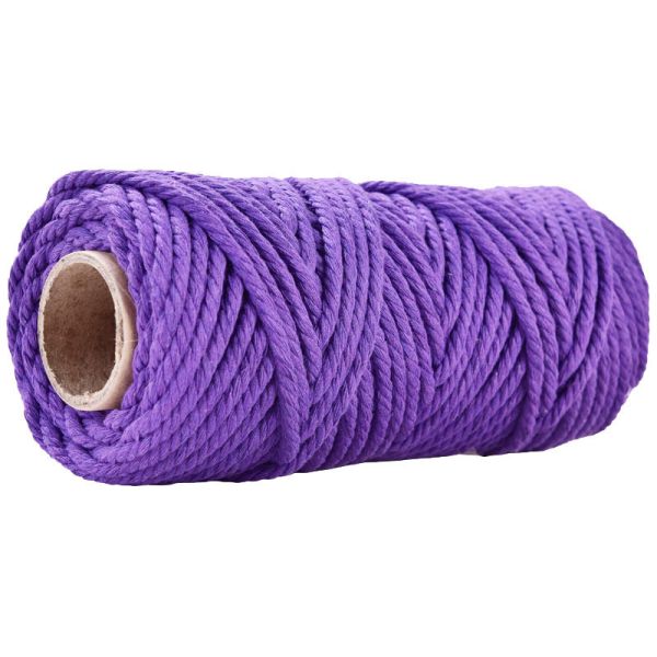 50m Dusty Pink Macrame Cord 5mm ISO9001 Pink Cotton Rope 3 Strands