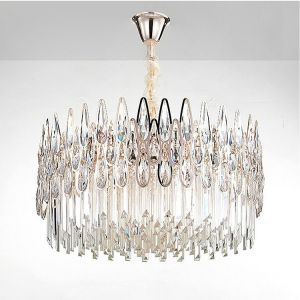 D50cm Crystal Clear Modern Pendant Light Decoration