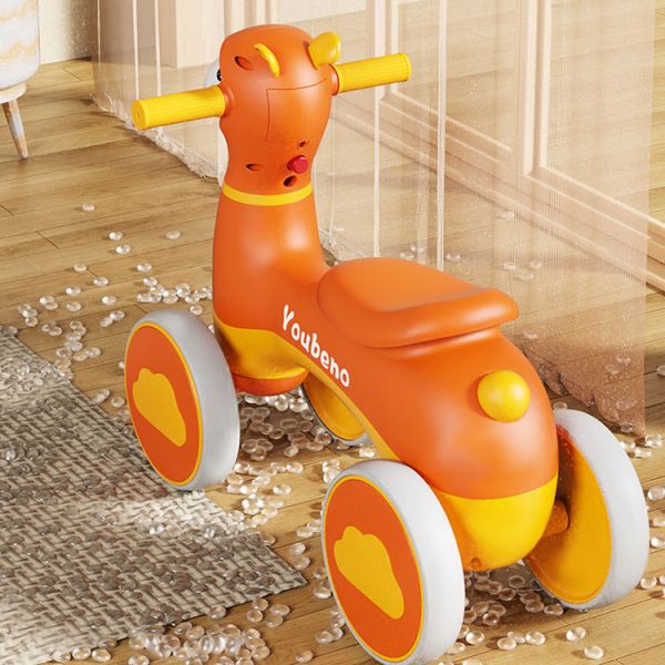 Four-Wheeled Children's Stroller Toddler Balance Bike Car Learning Toy for Boys Girls