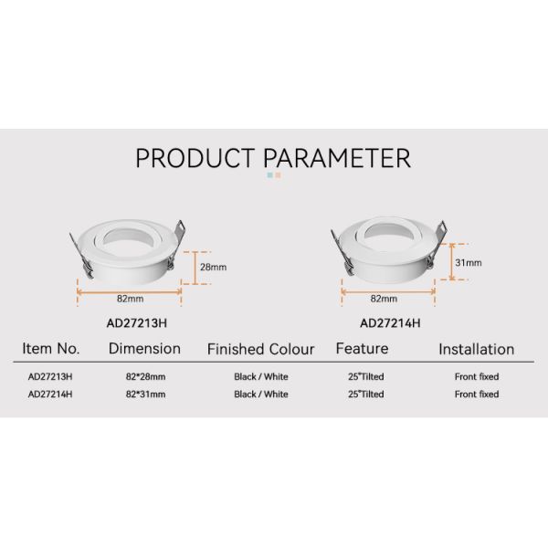 Recycled MR16 Downlight Housing Ocean Plastic Angle Adjustable Downlight Enclosure