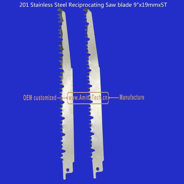 201 Stainless Steel Reciprocating Saw blade 9"x19mmx5T Cutting Wood,Bamboo,Plastic,Frozen Meat,Bones