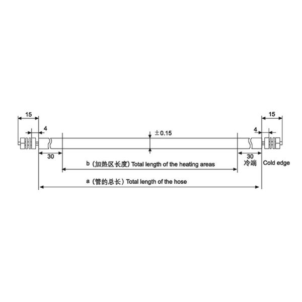 Manifold sheathed heater size