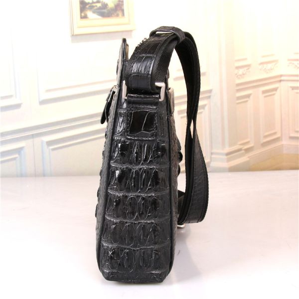 Genuine Crocodile Skin Businessmen Small Single Cross Shoulder Bag Real Alligator Leather Male Casual Messenger Bag