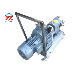 Movable Stainless Steel Lobe Pump , Sanitary Positive Displacement Pump