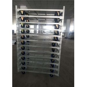 Galvanized 1350*565*1900MM Danish Flower Pot Trolley