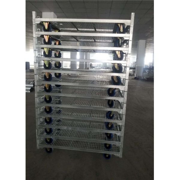 Buy Galvanized 1350*565*1900MM Danish Flower Pot Trolley at wholesale prices