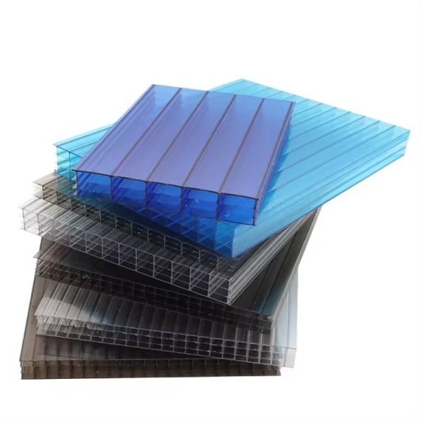 5mm 10mm Multiwall Panels Sun Shade Polycarbonate Hollow Sheet for Car Shelter