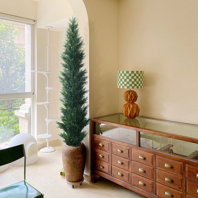 120-200cm Custom Size Artificial Cypress Evergreen In All Seasons Potted Floor Plants